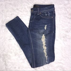 Bebe Moondancer Skinny Jeans Embellished Pockets